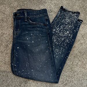 Level 99 Midnight Blue Splatter Jeans